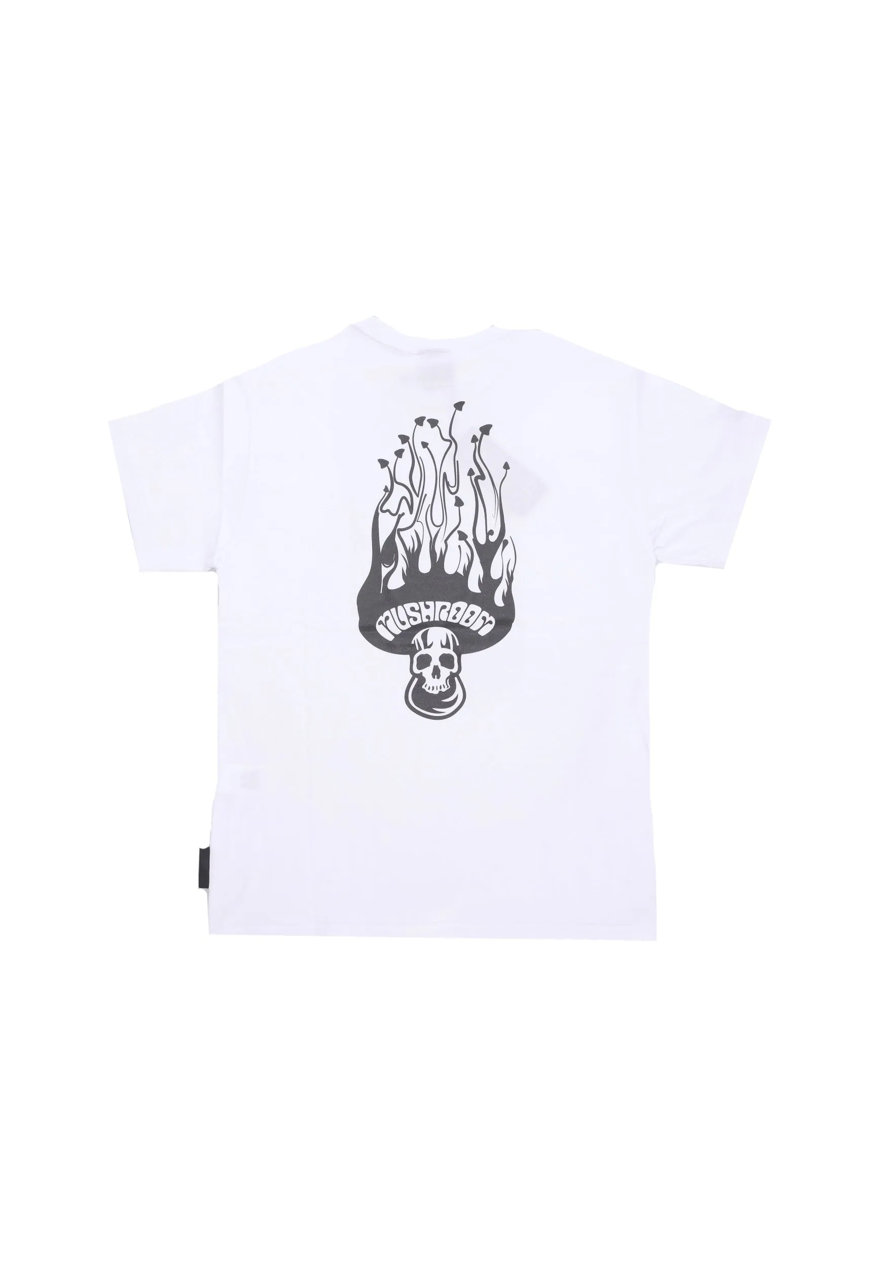 Maglietta Uomo Skull Flame Tee White
