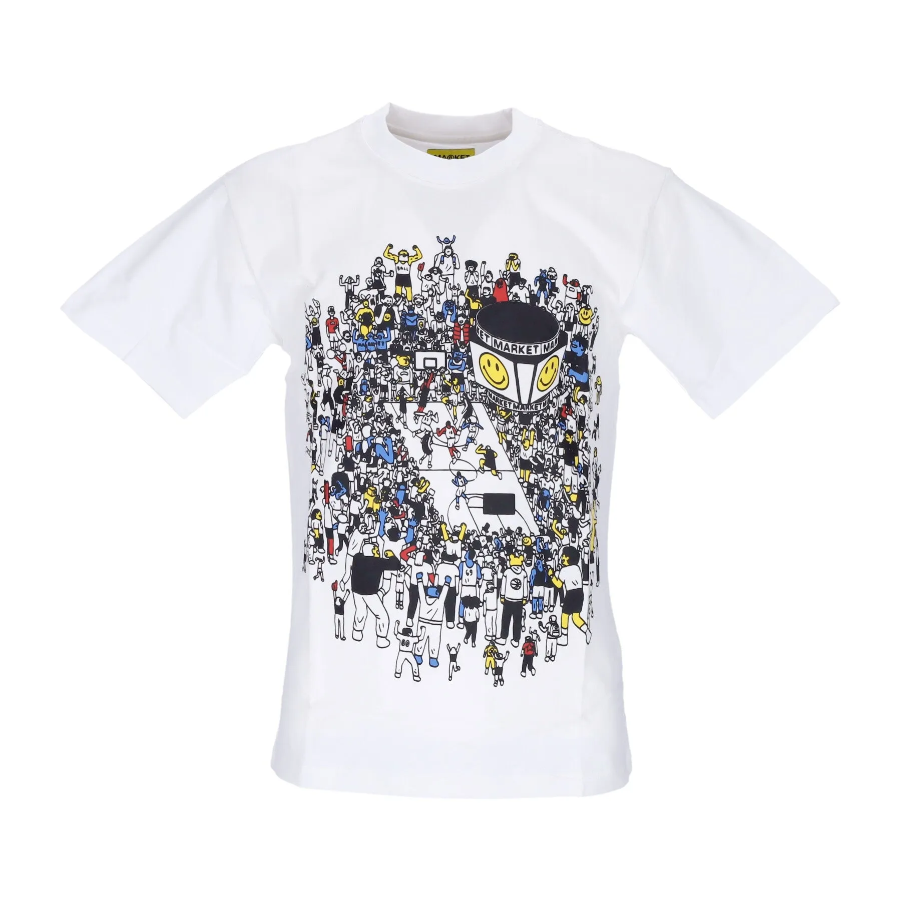 Maglietta Uomo World Basketball Game Tee X Smiley White
