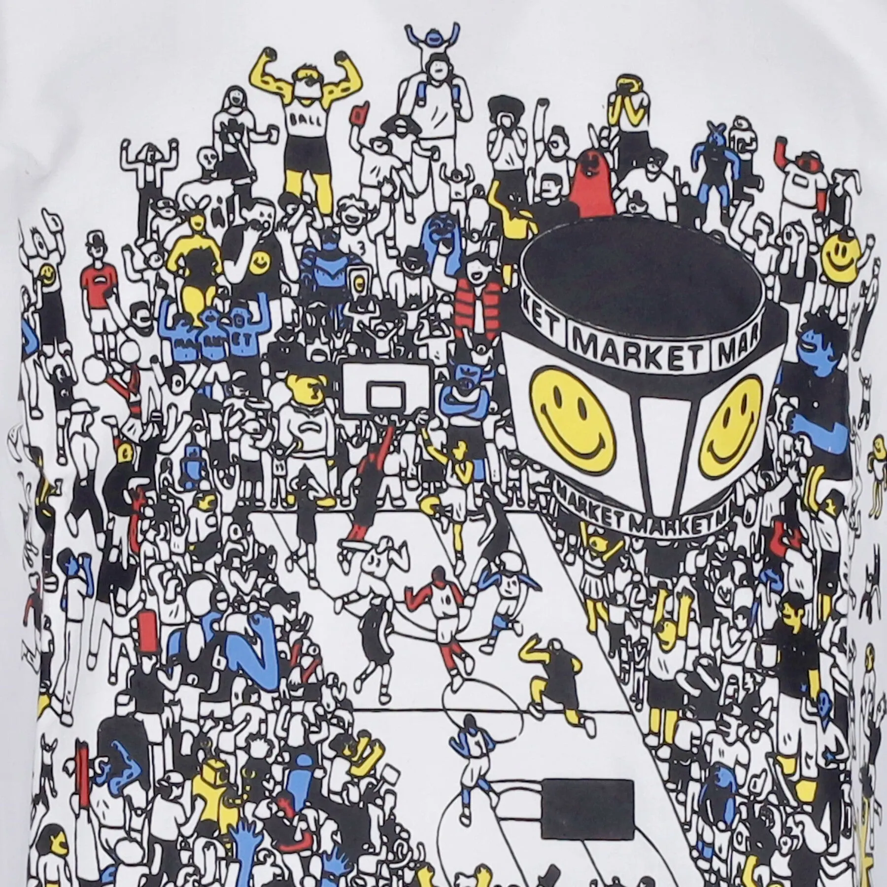 Maglietta Uomo World Basketball Game Tee X Smiley White