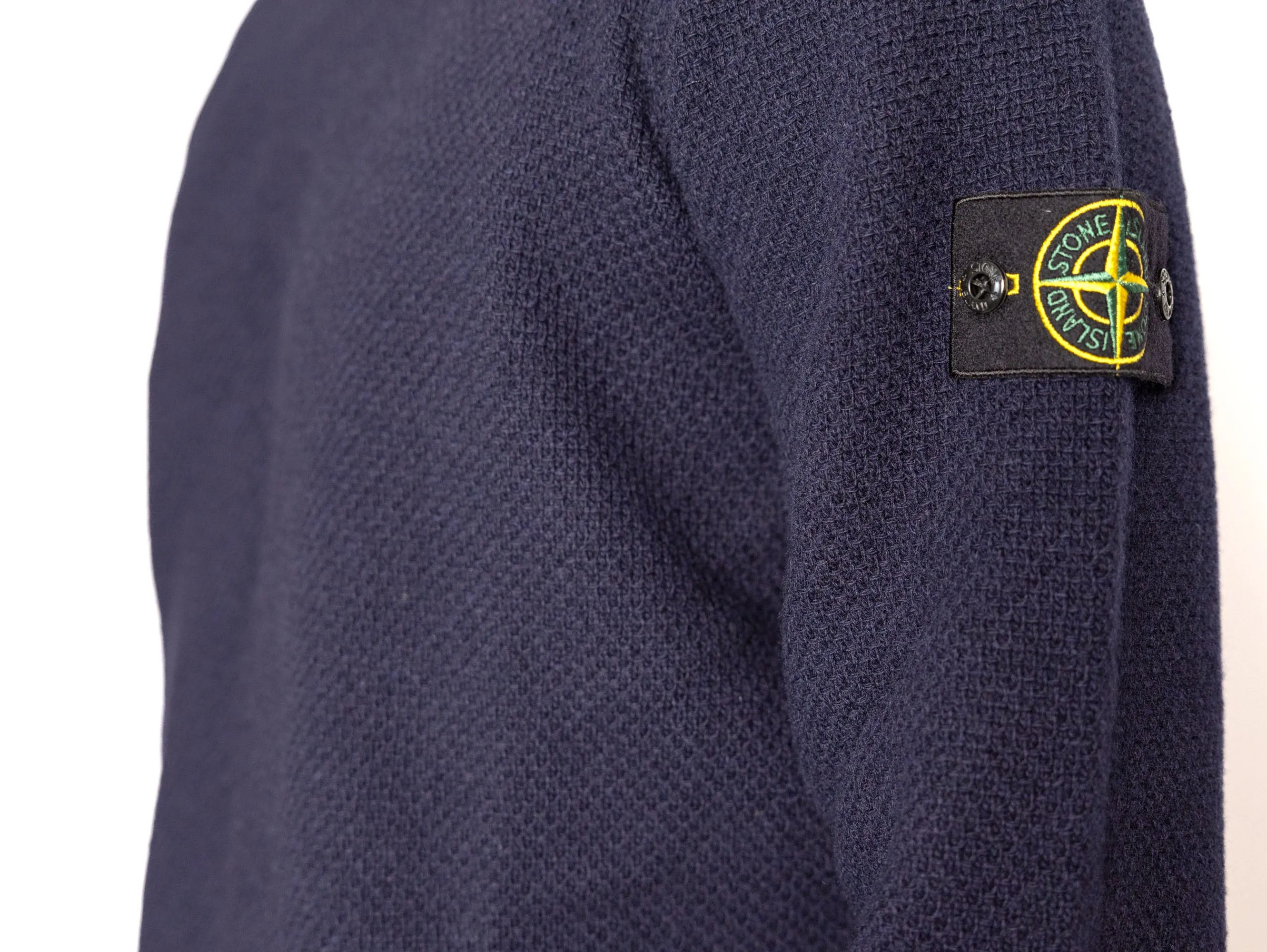 Maglione con Finitura in Rilievo Blu