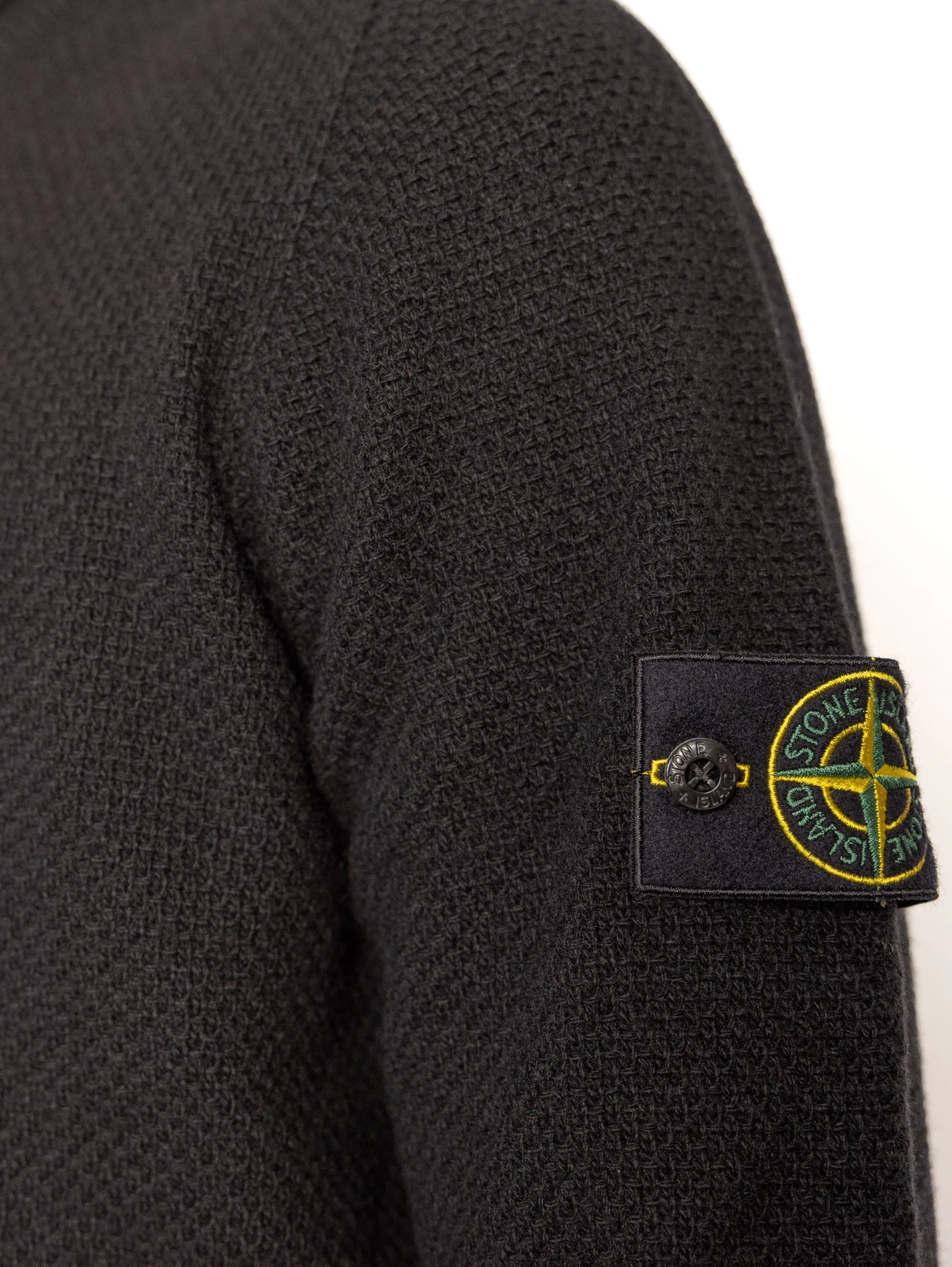 Maglione con Finitura in Rilievo Nero
