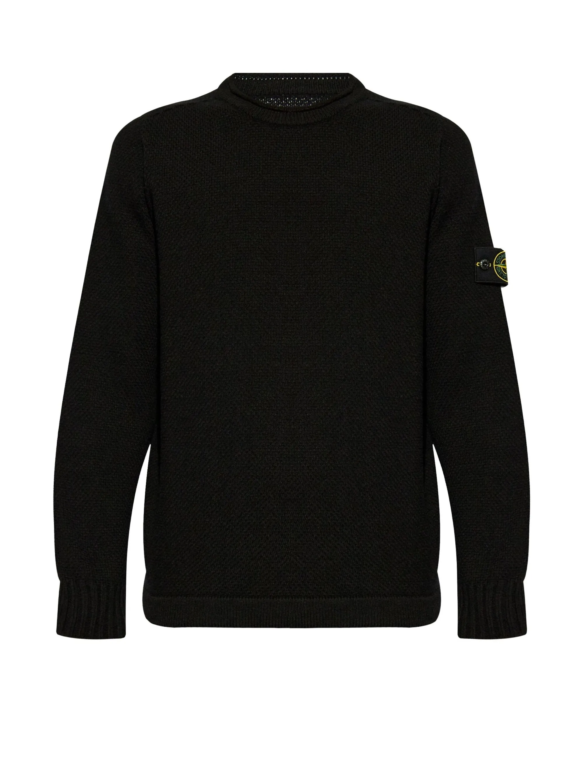 Maglione con Finitura in Rilievo Nero