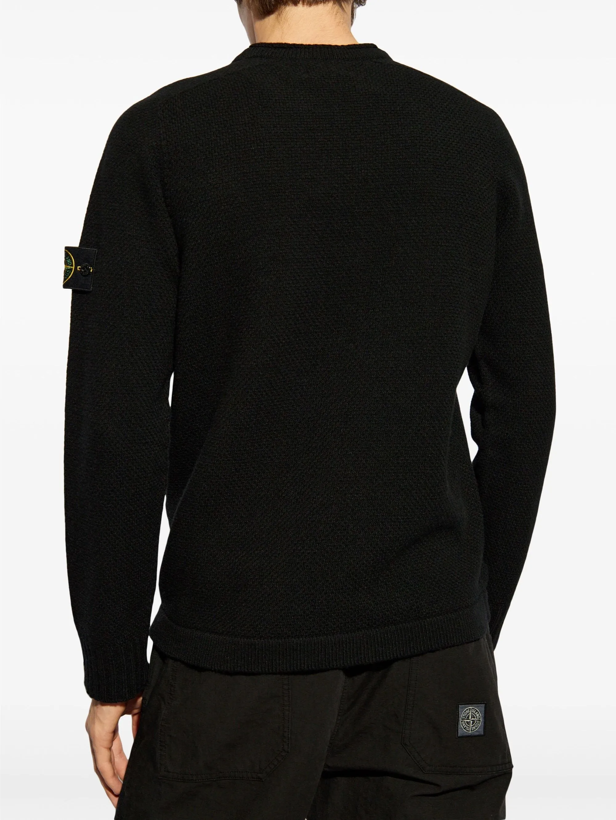 Maglione con Finitura in Rilievo Nero