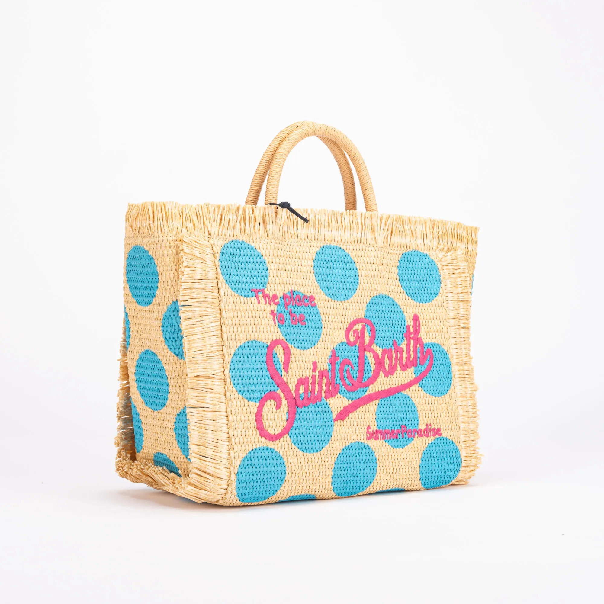 Mc2 Saint Barth borsa colette straw big pois rafia