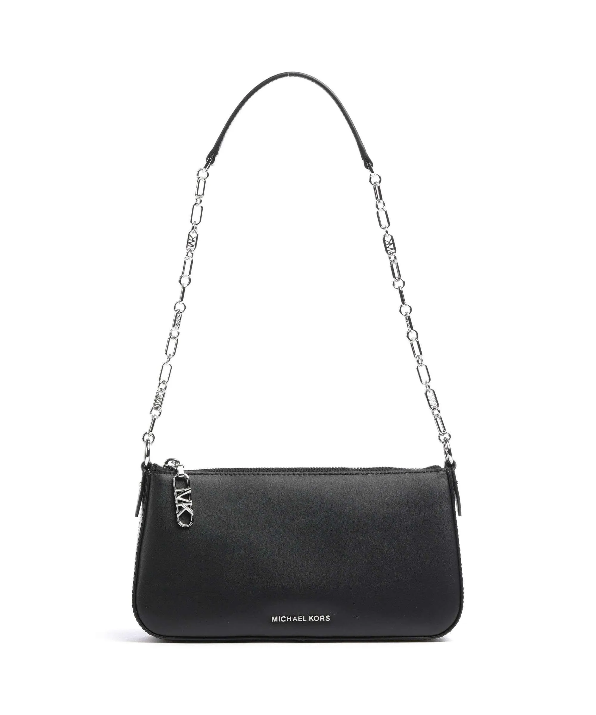  Michael Kors Empire Borsa a spalla pelle a grana fine nero  