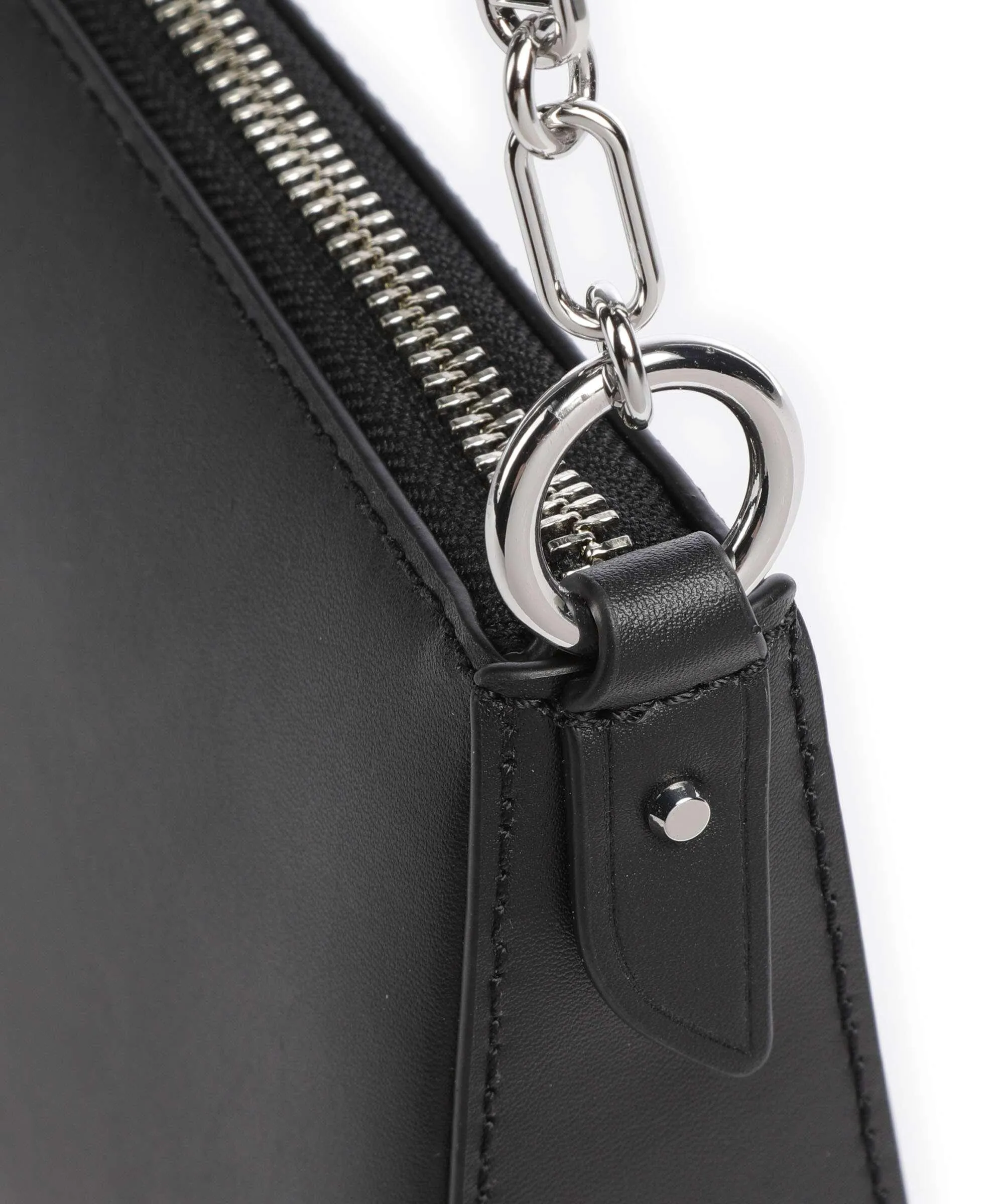  Michael Kors Empire Borsa a spalla pelle a grana fine nero  
