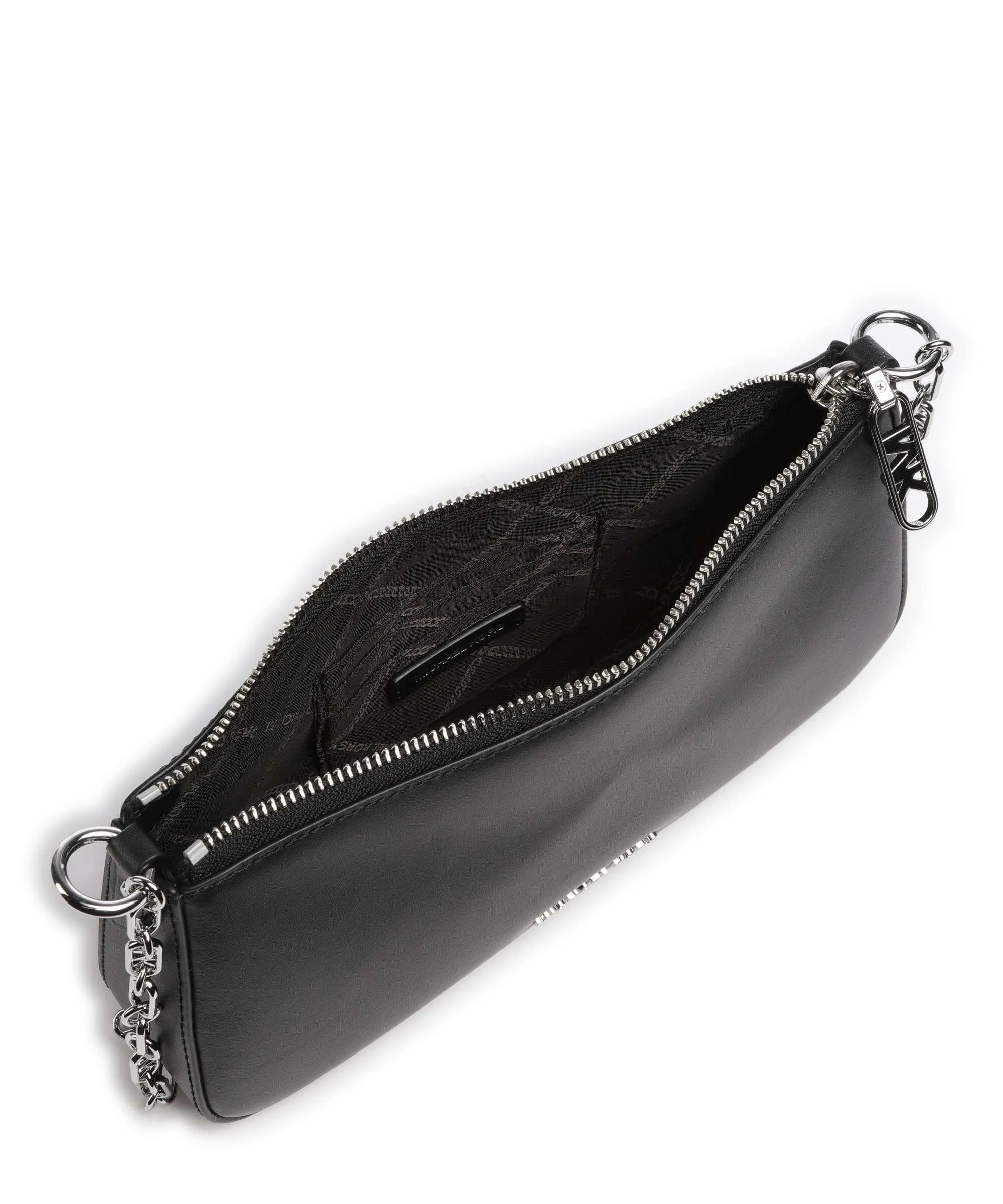  Michael Kors Empire Borsa a spalla pelle a grana fine nero  