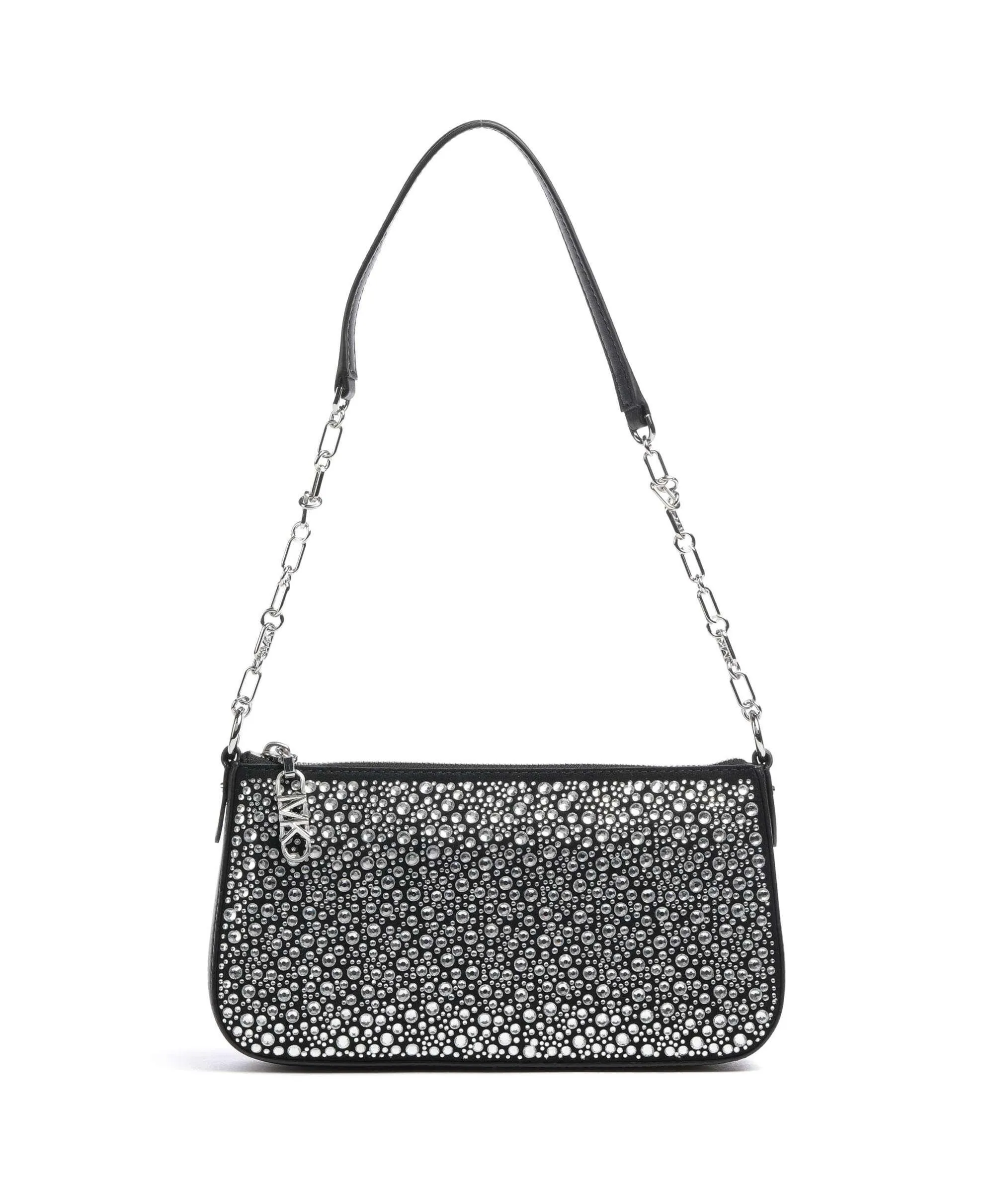  Michael Kors Empire Borsa a spalla pelle ruvida, pelle a grana fine nero  