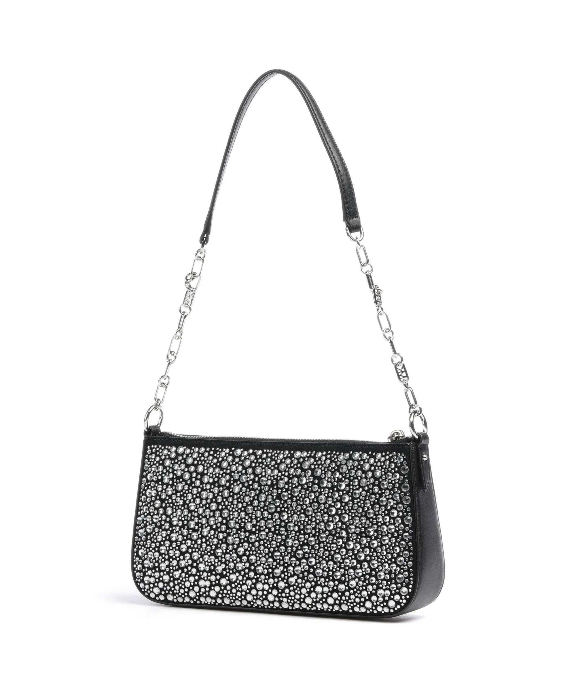  Michael Kors Empire Borsa a spalla pelle ruvida, pelle a grana fine nero  