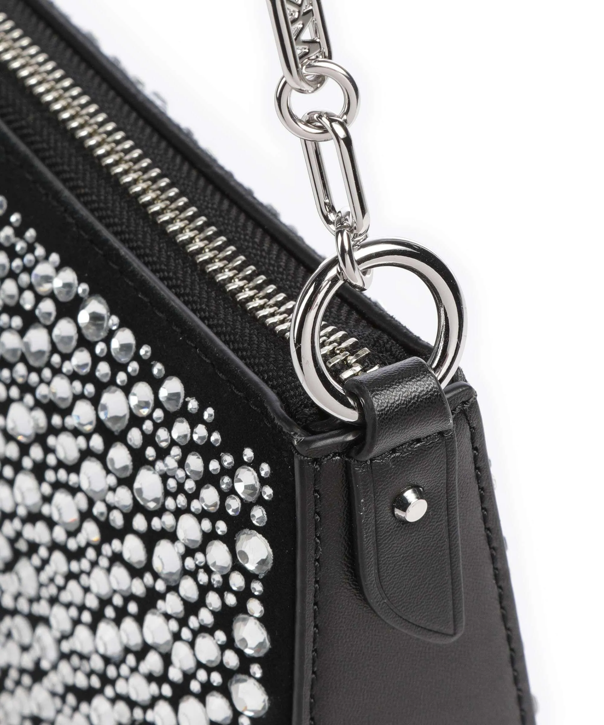  Michael Kors Empire Borsa a spalla pelle ruvida, pelle a grana fine nero  