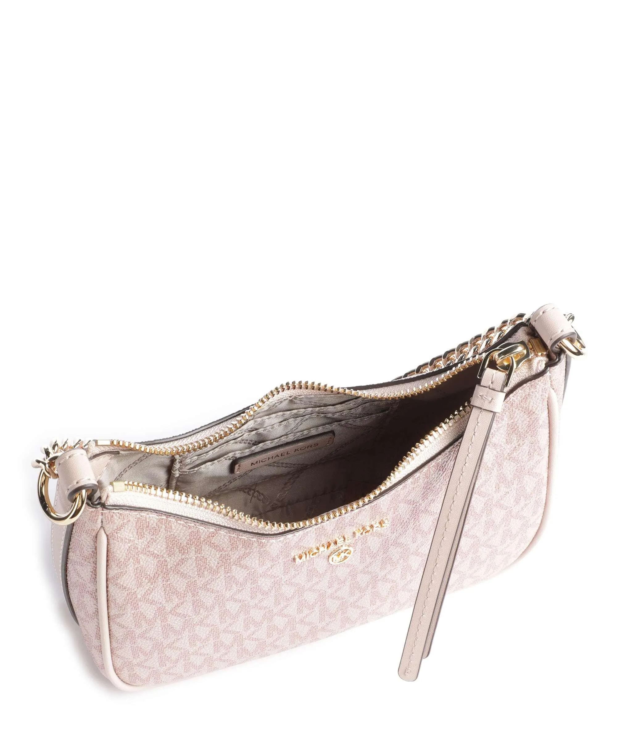  Michael Kors Jet Set Charm Borsa a spalla pelle granulata rosa antico  