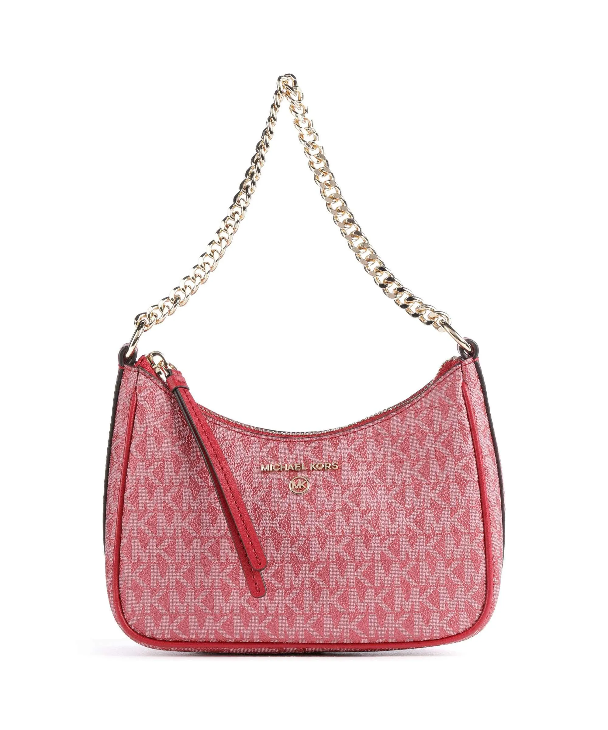  Michael Kors Jet Set Charm Borsa a spalla pelle granulata rosso  