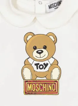 Moschino T-shirt con colletto tondo e logo MCM02S