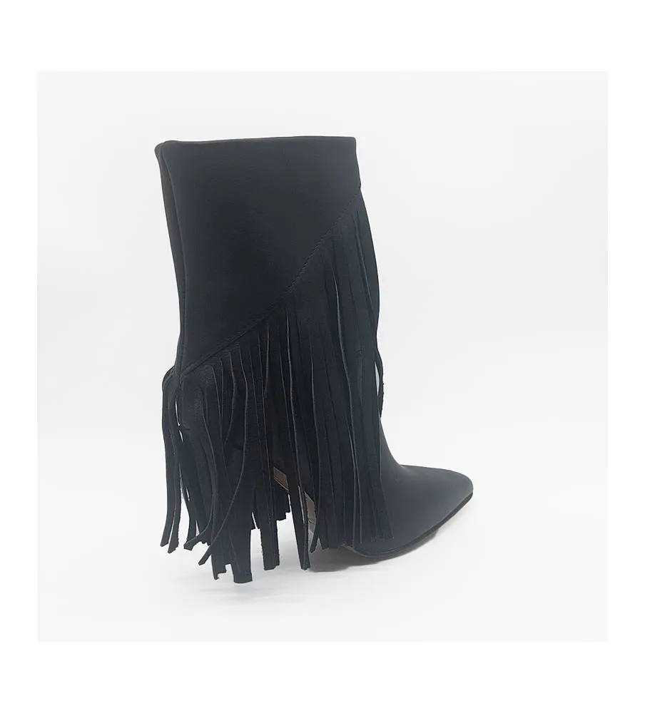 Ni-Na* Stivaletto In Pelle Nero Eleonora Made in Italy