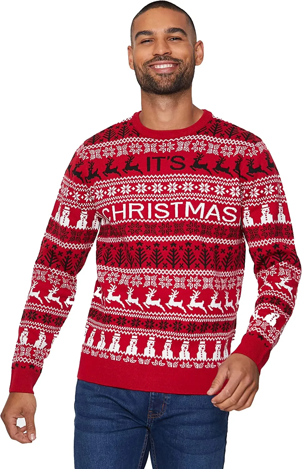 Noroze Maglione natalizio divertente, lavorato a maglia, unisex, per feste di Natale