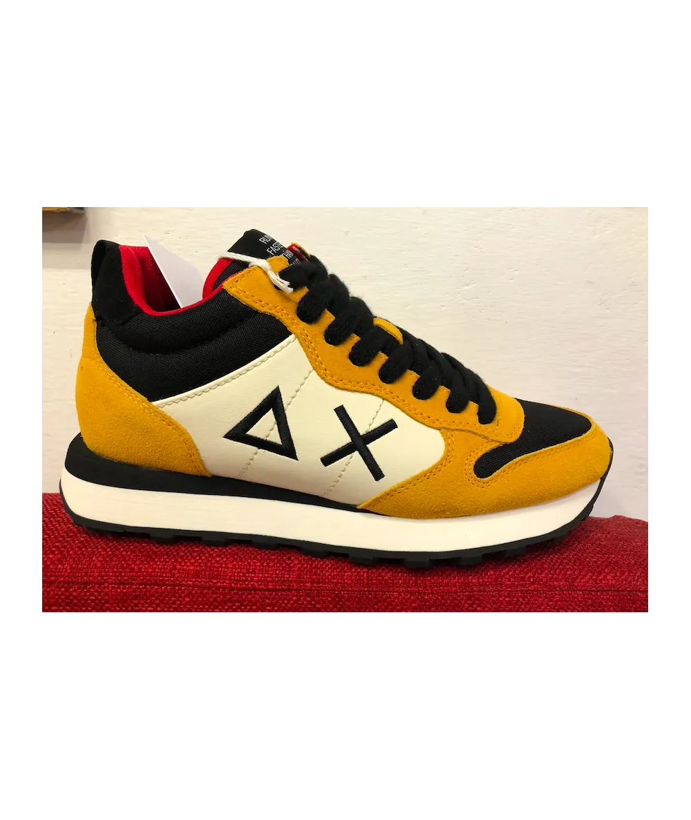 NOVITA ! Scarpe Uomo sneaker MID Sun68 Z43108 0793 Giallo blu nero plantare estraibile