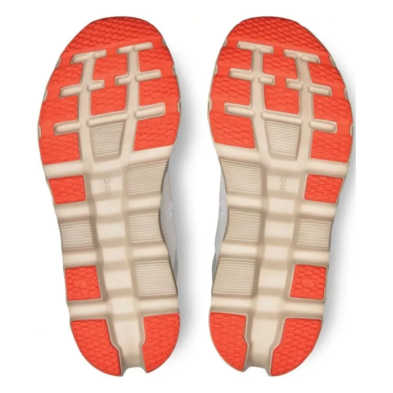 On Cloudstratus 3 Undyed Bianco Arancio - Scarpe Running Donna