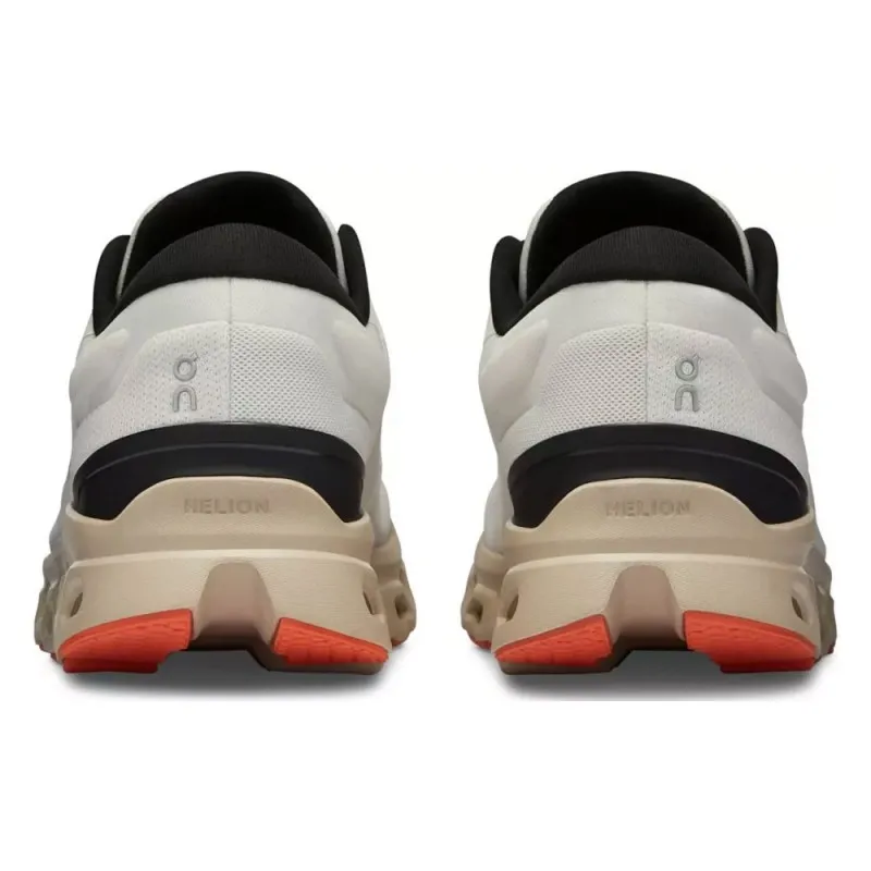 On Cloudstratus 3 Undyed Bianco Arancio - Scarpe Running Donna