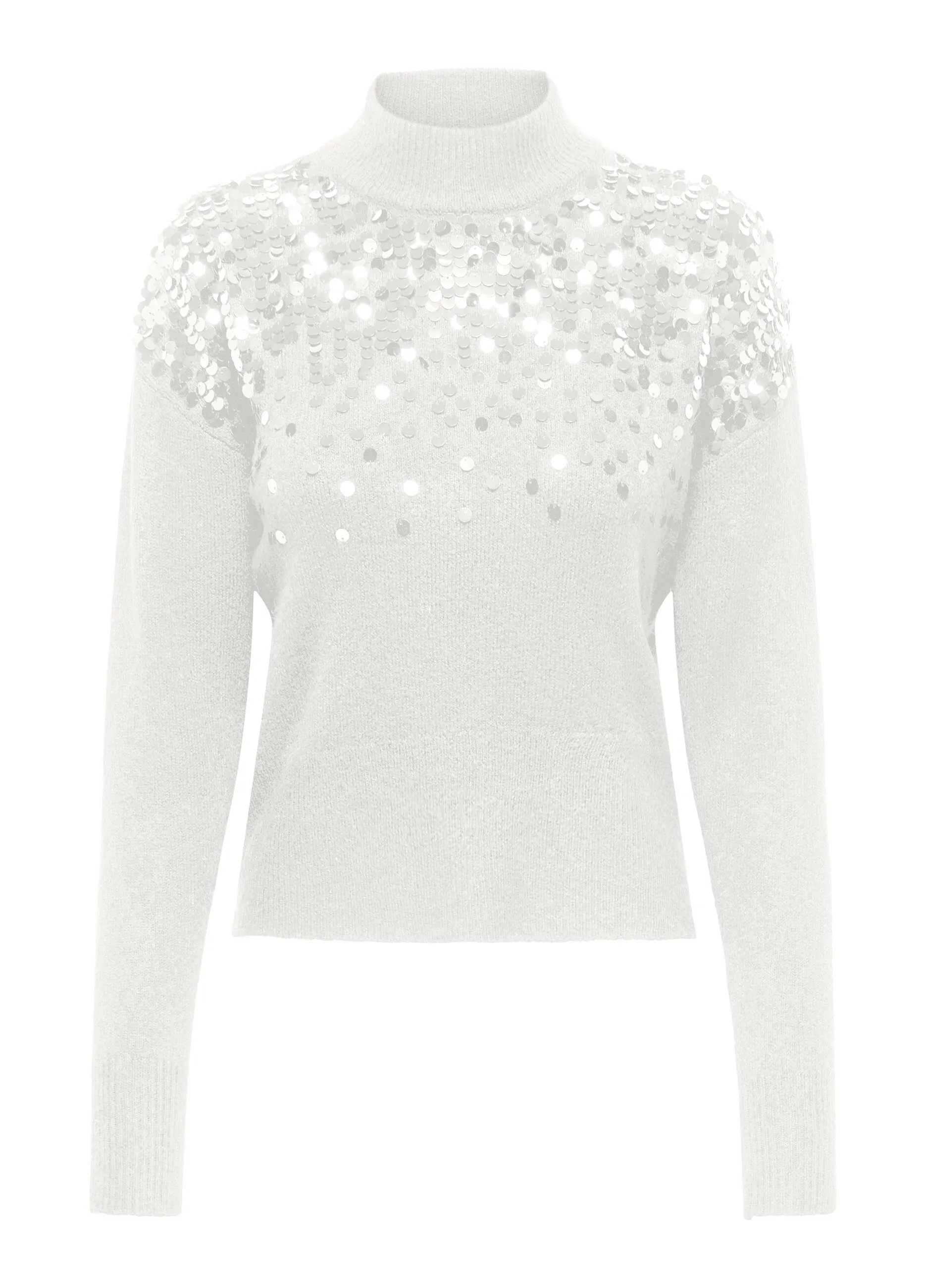 ONLY  Pullover a maniche lunghe con paillettes donna