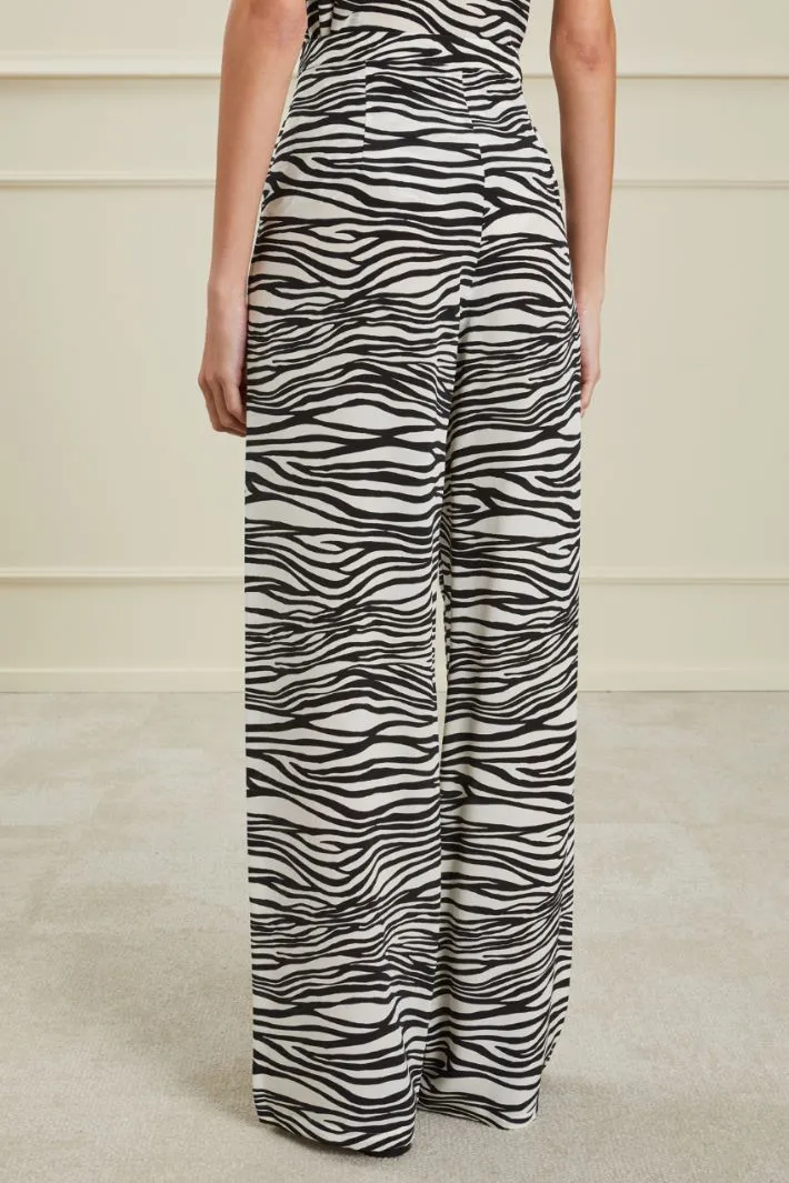 Pantaloni in pura seta