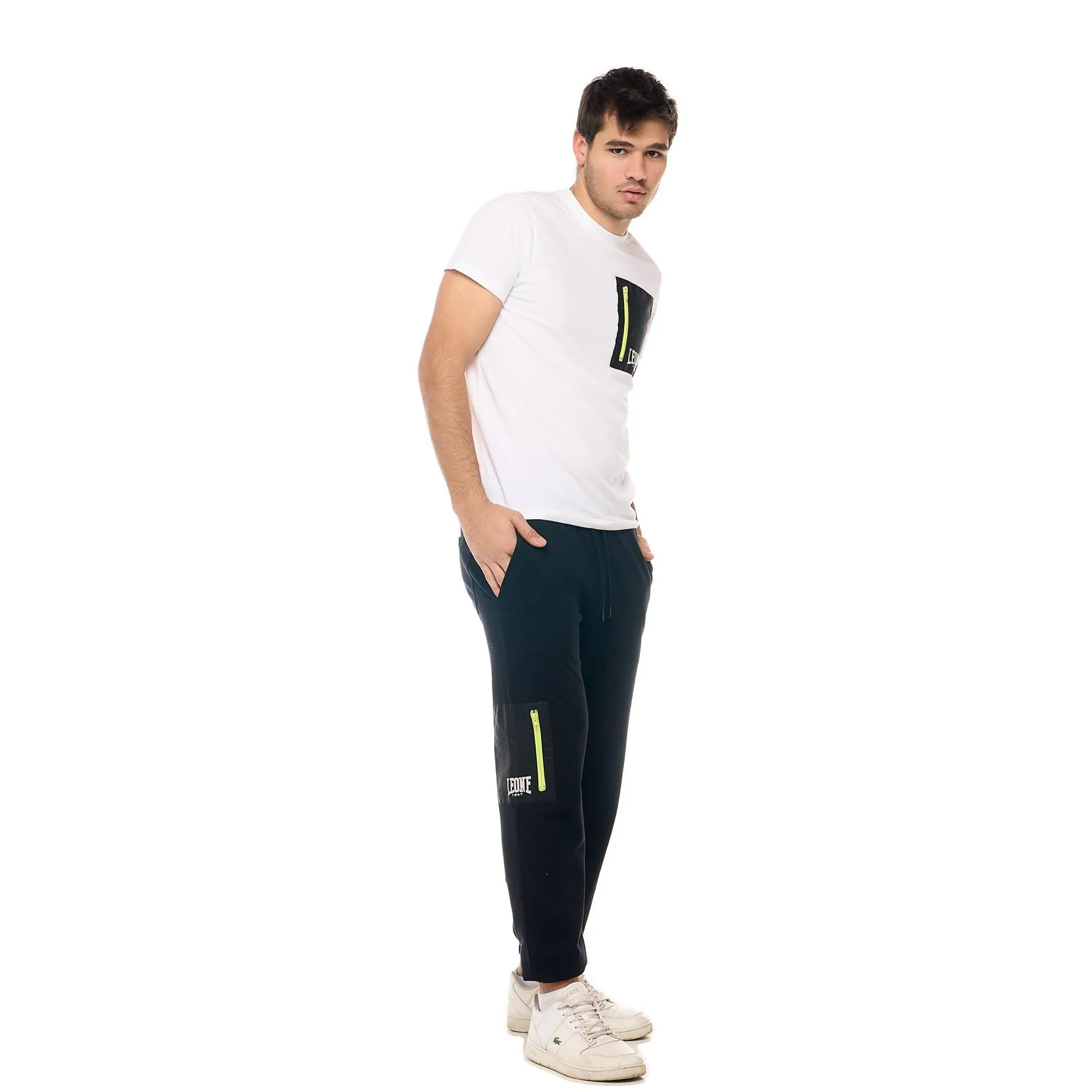 Pantaloni sportivi da uomo con elastico al fondo Leone Active