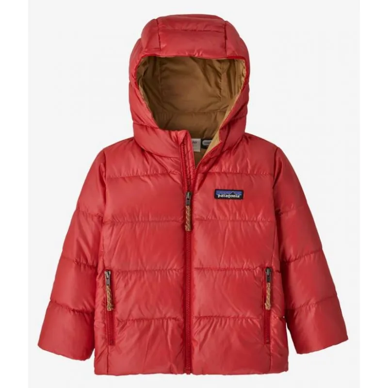 Patagonia Baby Hi-Loft Down Sweater Hoody Touring Red Piumino Rosso Jr