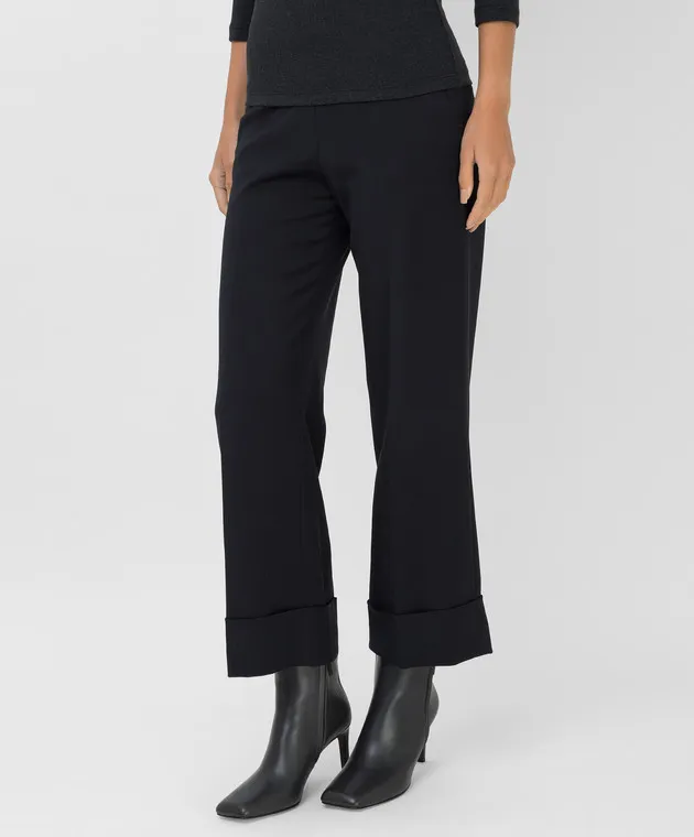 Peserico Pantaloni cropped blu scuro P0473806703