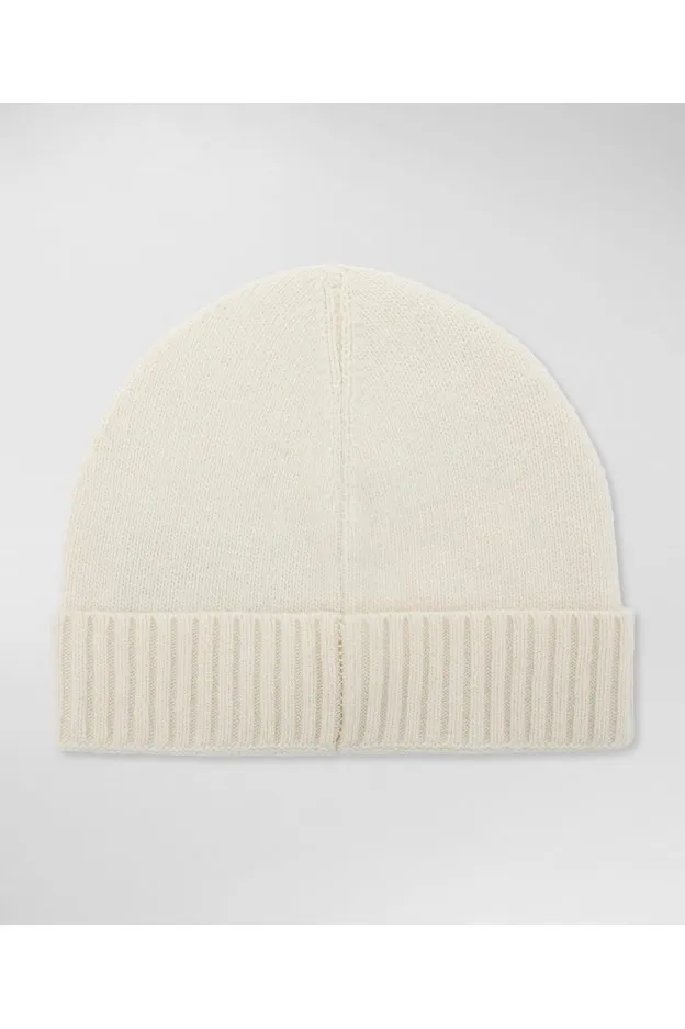 Peuterey Cappello in Tricost Misto Lana Bianco
