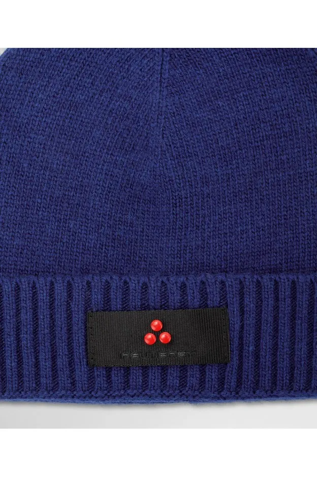 Peuterey Cappello in Tricost Misto Lana Blu