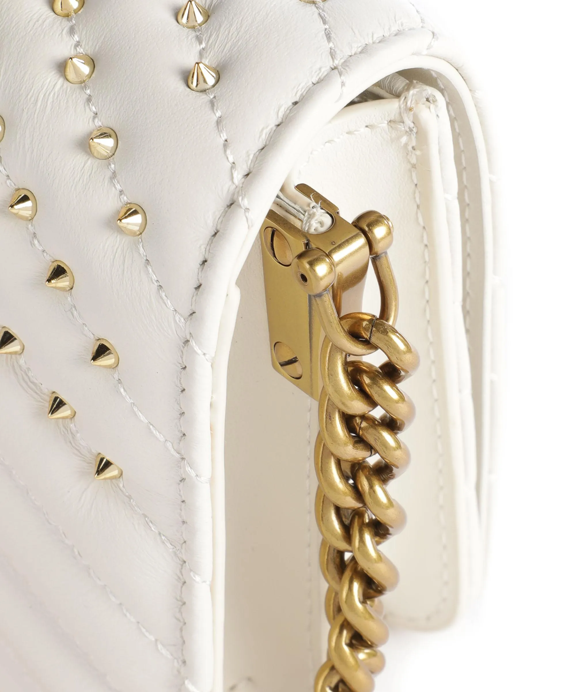  Pinko Love Click Mini Borsa a tracolla pelle di pecora avorio  