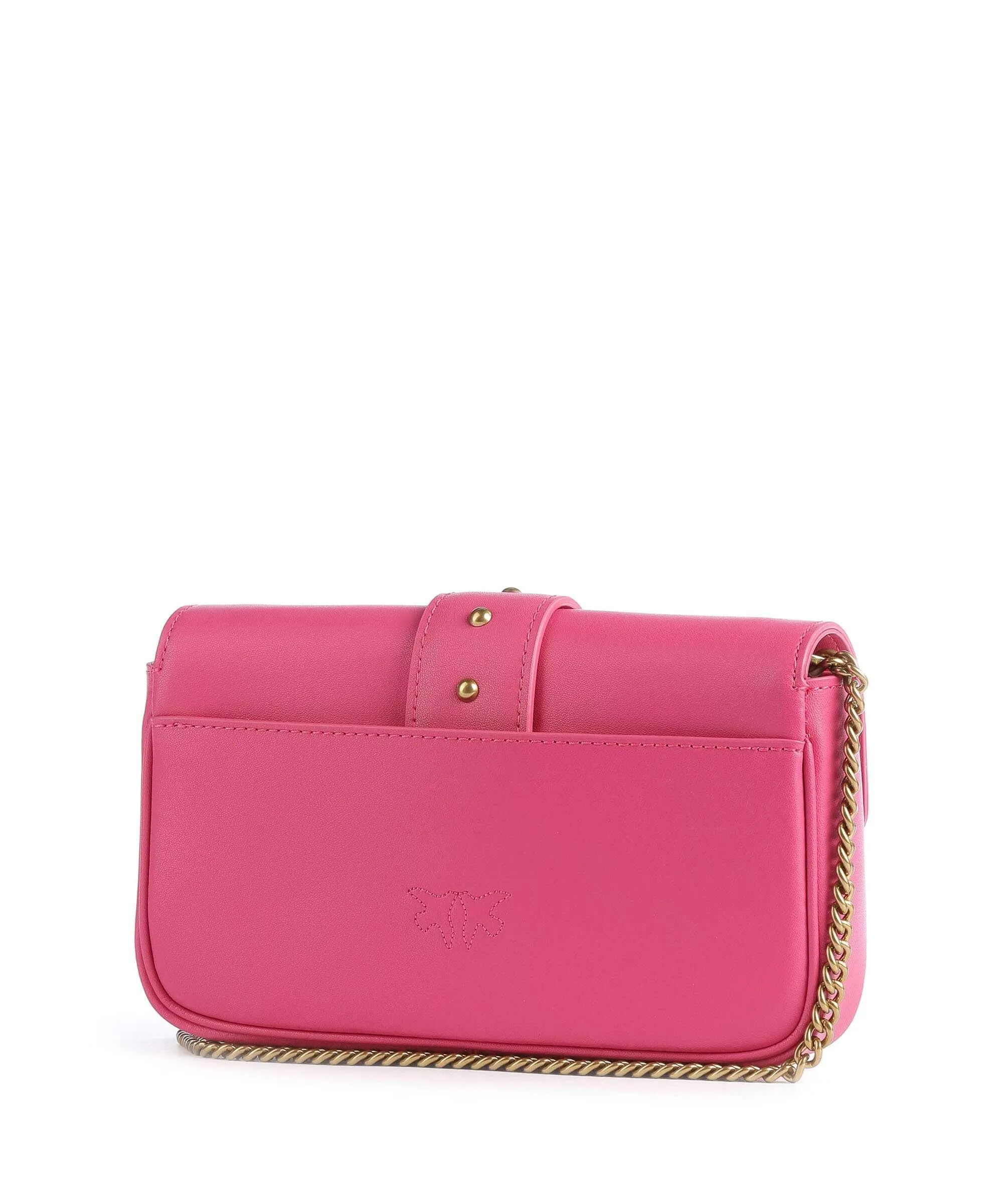  Pinko Love One Borsa a tracolla pelle a grana fine pink  