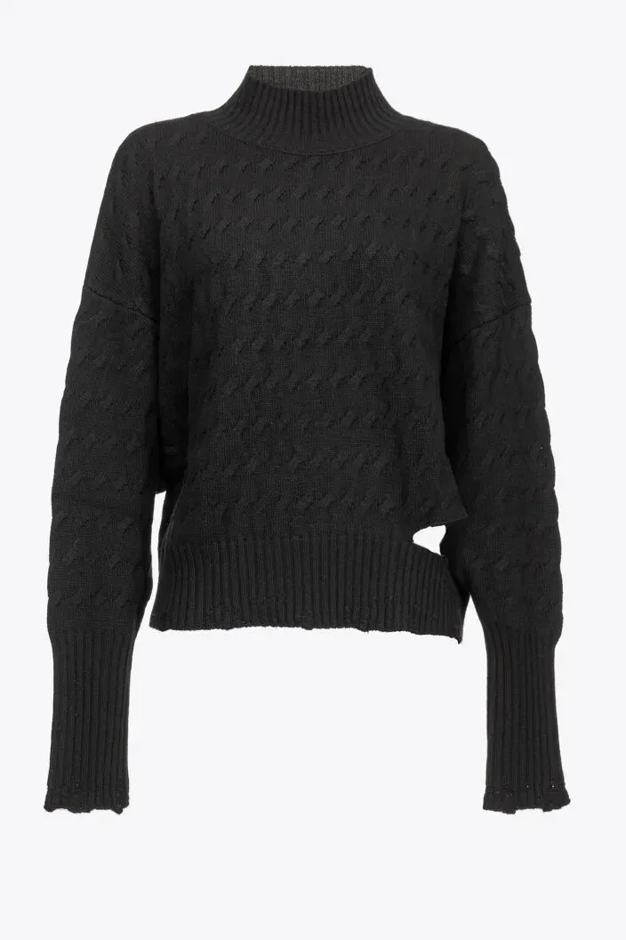 PINKO Pullover a trecce cut-out