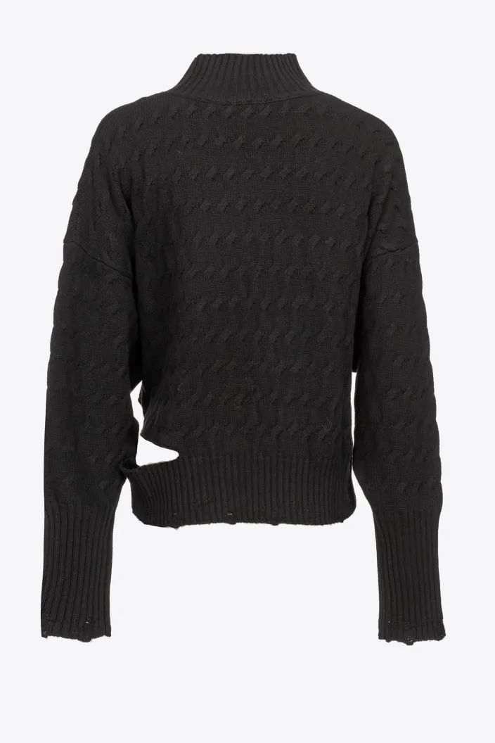 PINKO Pullover a trecce cut-out