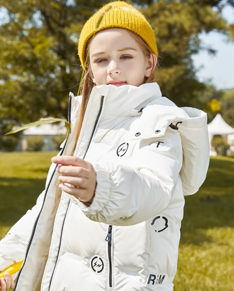Piumino per bambini di media lunghezza Nuovo cappotto per abbigliamento per bambini