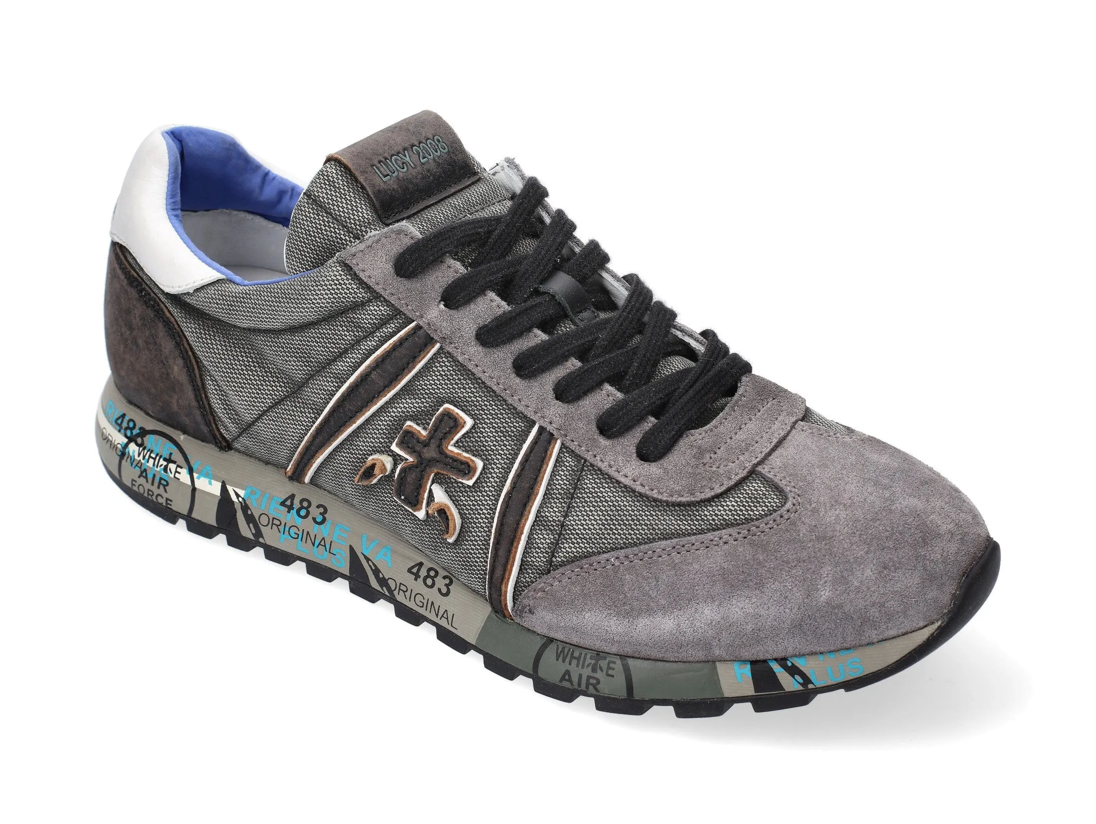 Premiata Lucy scarpe uomo denim camoscio