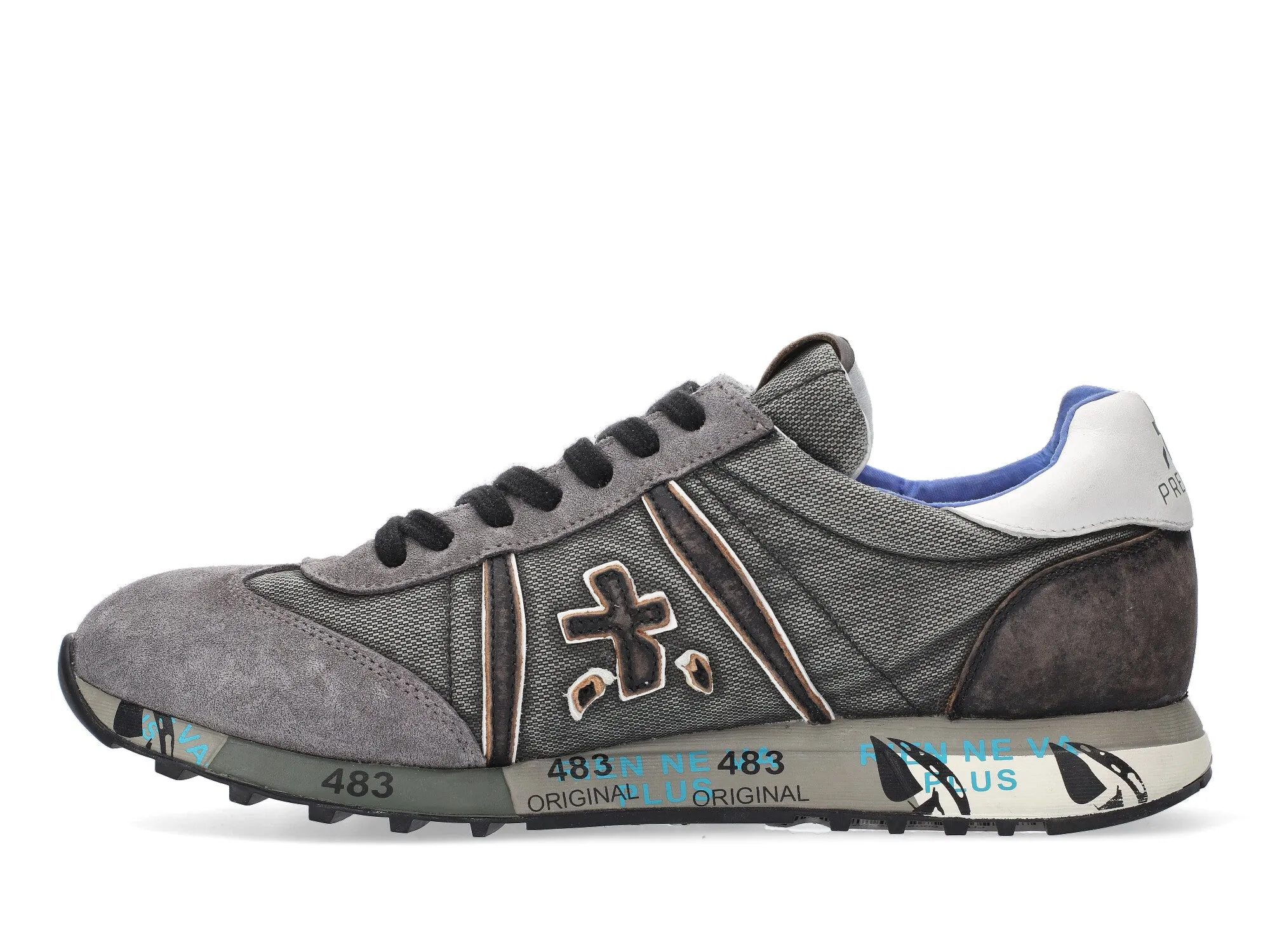 Premiata Lucy scarpe uomo denim camoscio