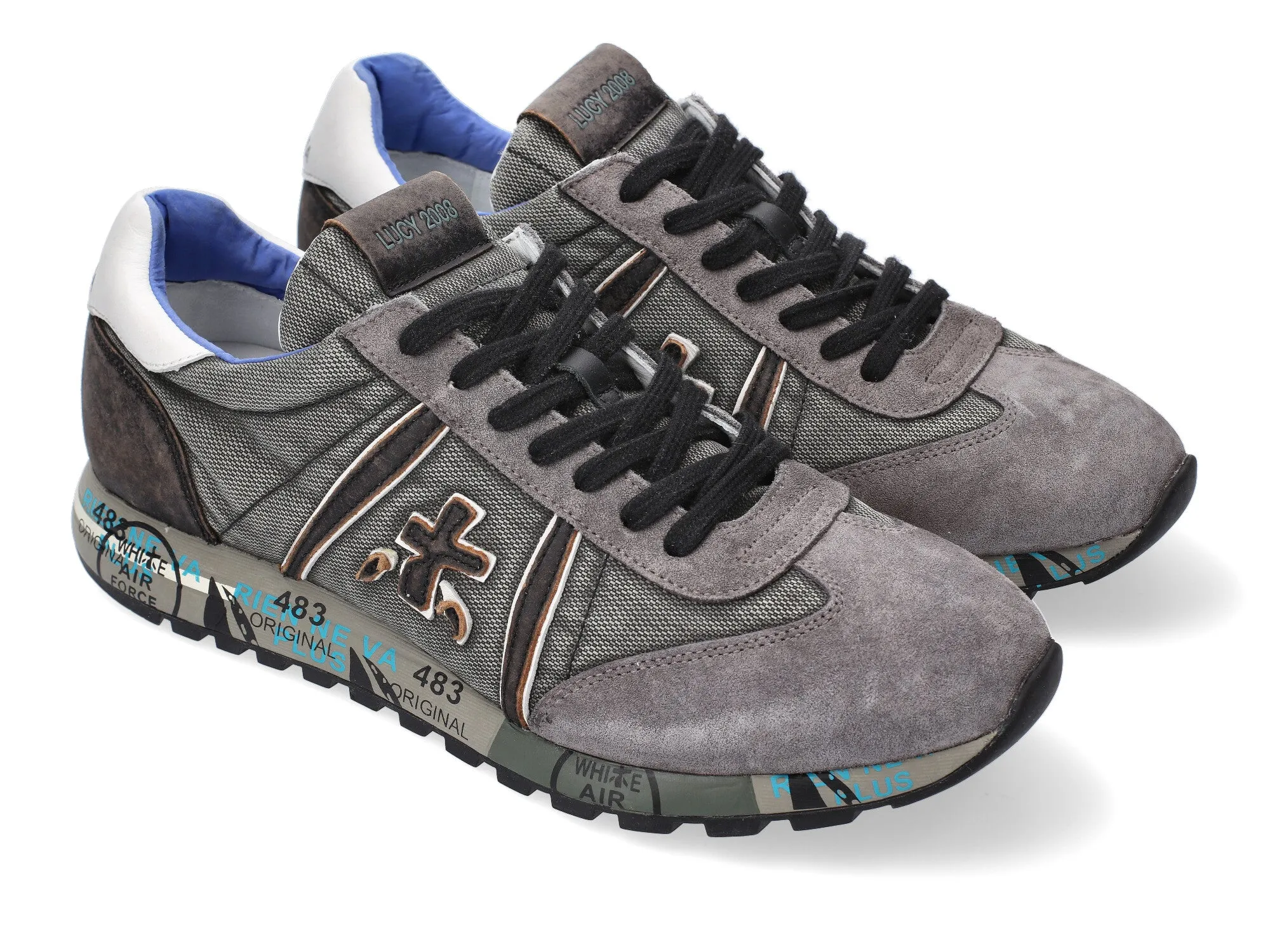 Premiata Lucy scarpe uomo denim camoscio