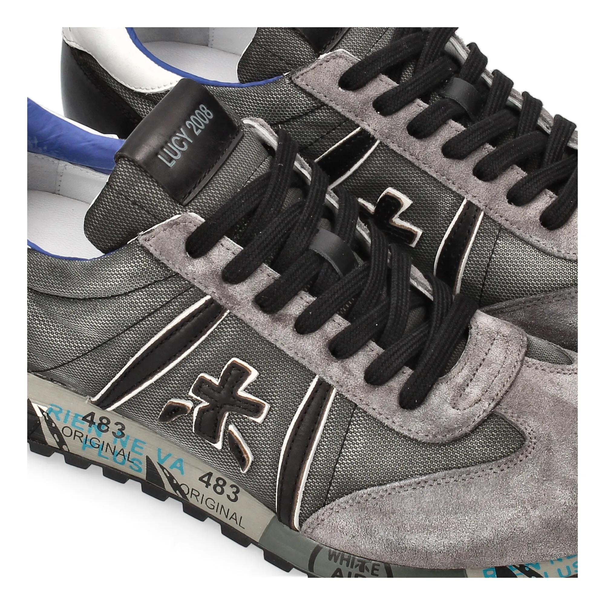 Premiata Lucy scarpe uomo denim camoscio