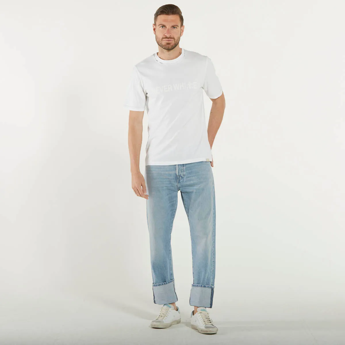 Premiata t-shirt girocollo never white bianca