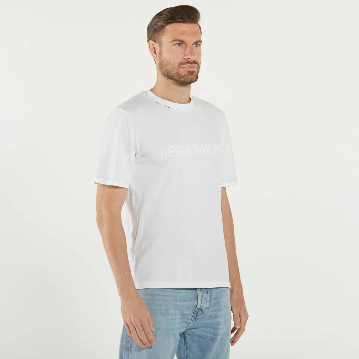 Premiata t-shirt girocollo never white bianca