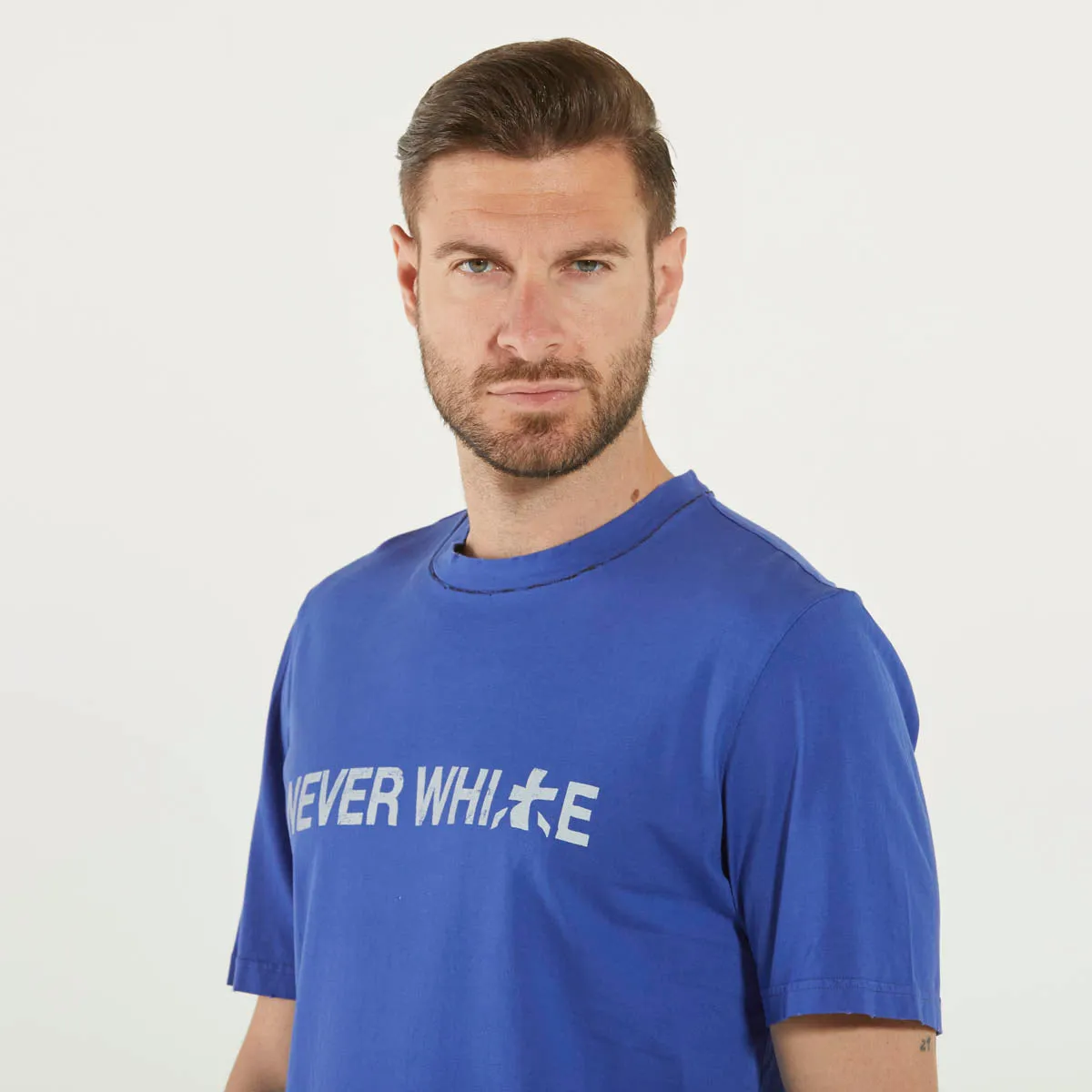 Premiata t-shirt  girocollo never white bluette