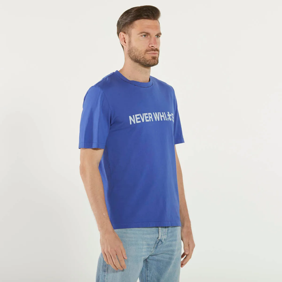 Premiata t-shirt  girocollo never white bluette