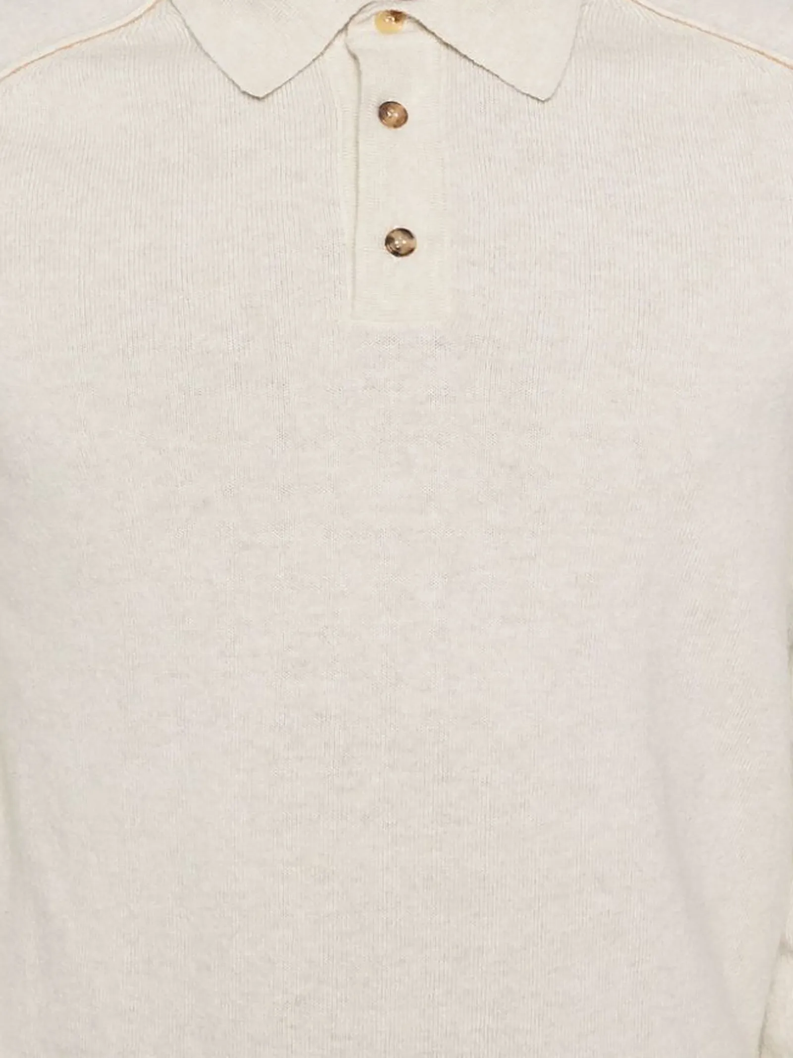 ROBERTO COLLINA Abbigliamento,Polo Polo a maglia in misto lana merino beige chiaro 