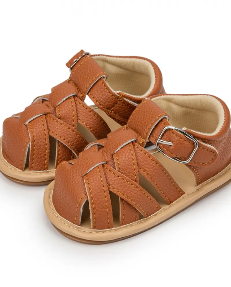 Sandali estivi da bambino Scarpe da bambina piatte antiscivolo Suola in gomma morbida Bro