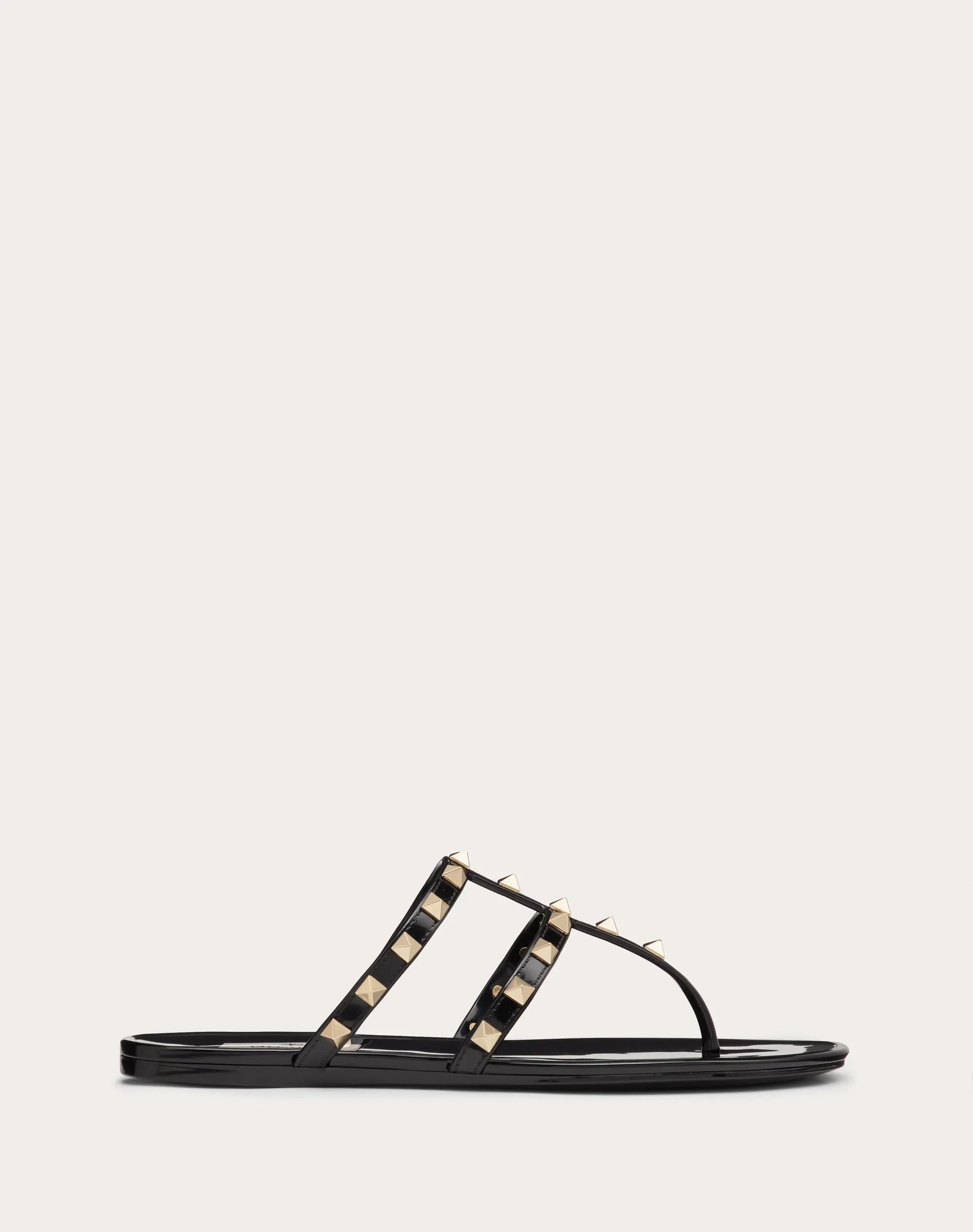 SANDALO INFRADITO BASSO ROCKSTUD IN GOMMA