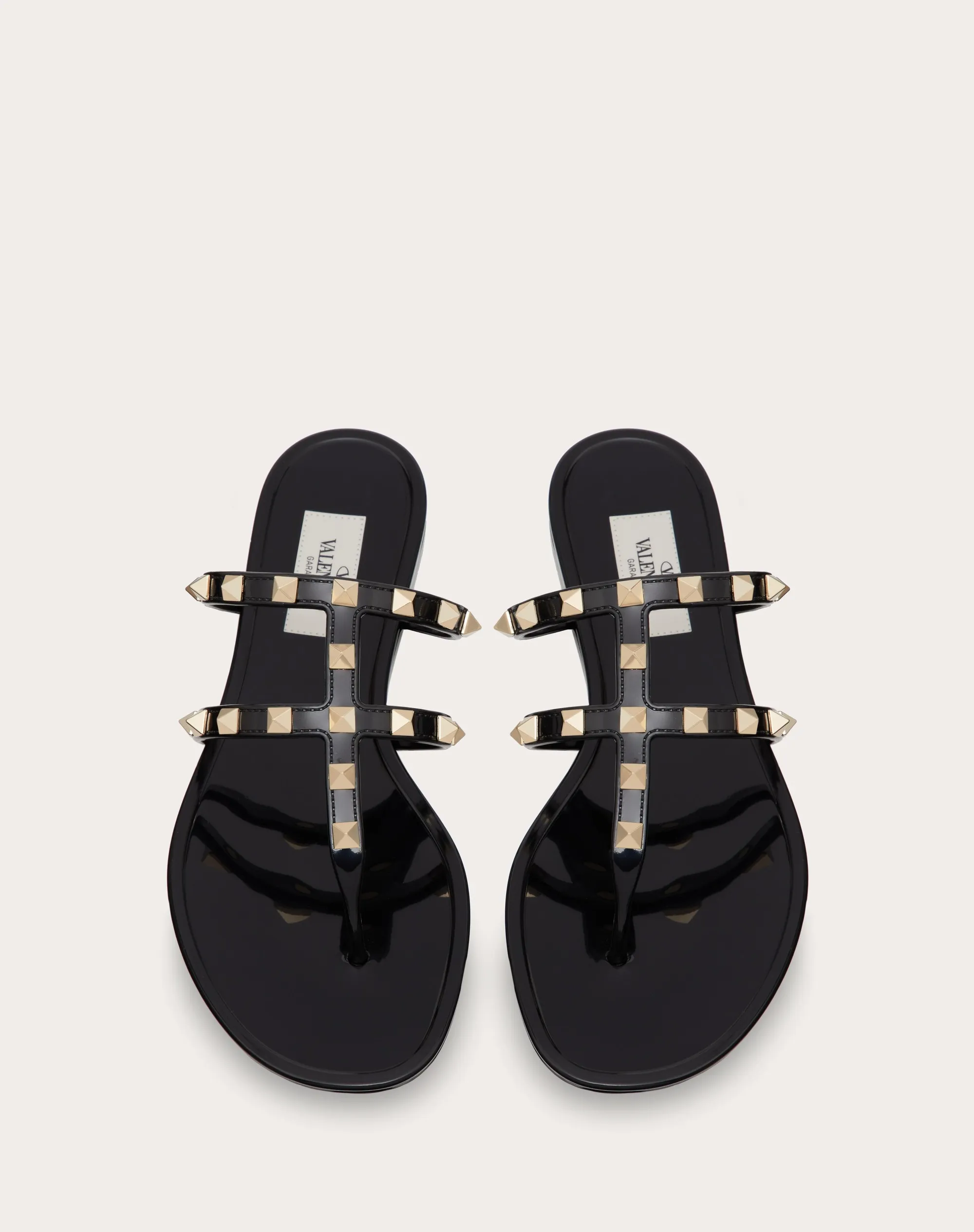 SANDALO INFRADITO BASSO ROCKSTUD IN GOMMA