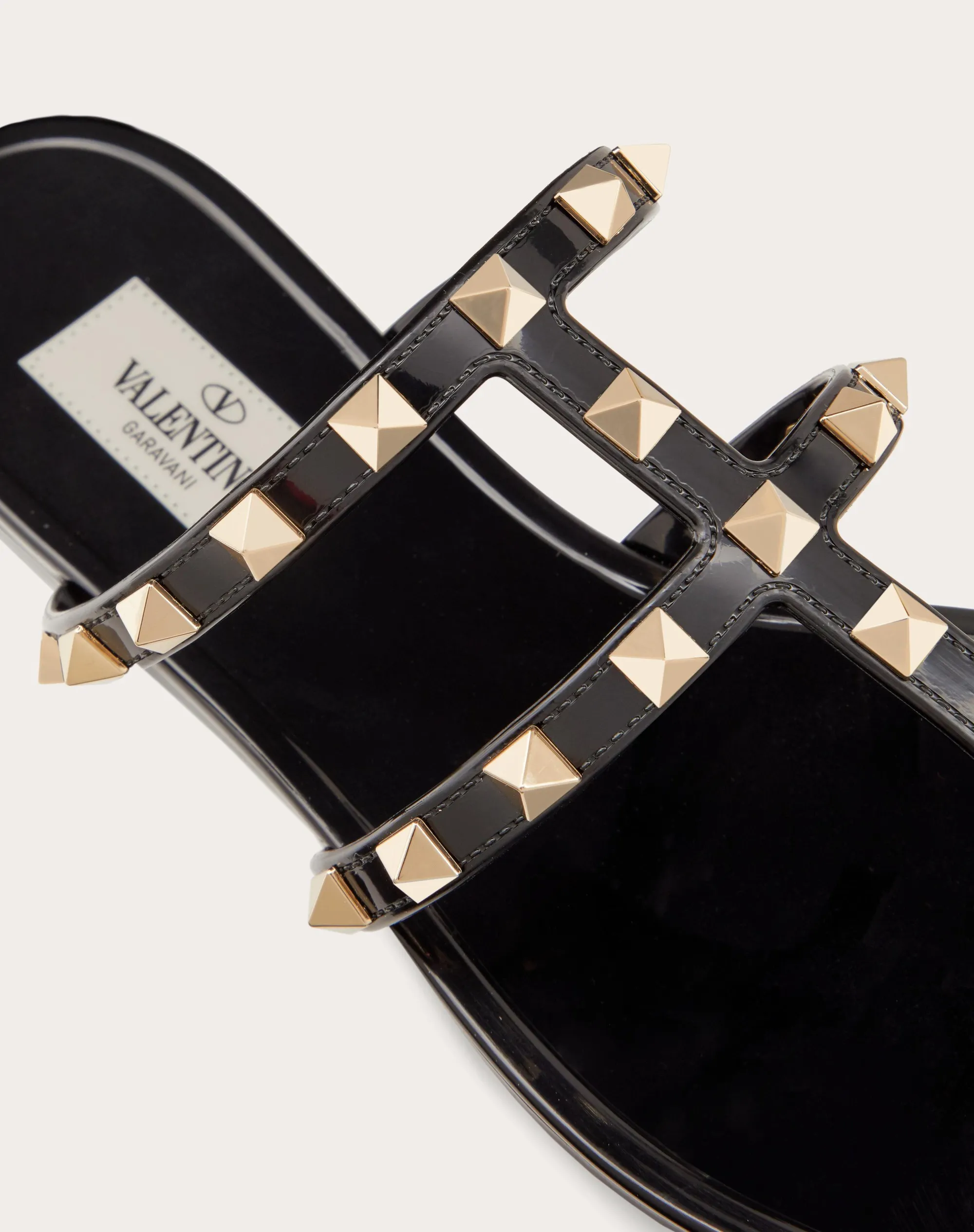 SANDALO INFRADITO BASSO ROCKSTUD IN GOMMA