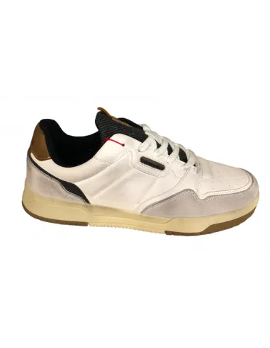 Scarpa uomo Wrangler 22120 GROUND SNEAKER  BIANCA INVECCHIATO PLANTARE CONFORT