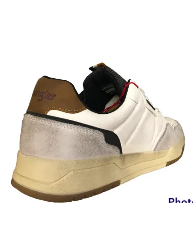 Scarpa uomo Wrangler 22120 GROUND SNEAKER  BIANCA INVECCHIATO PLANTARE CONFORT