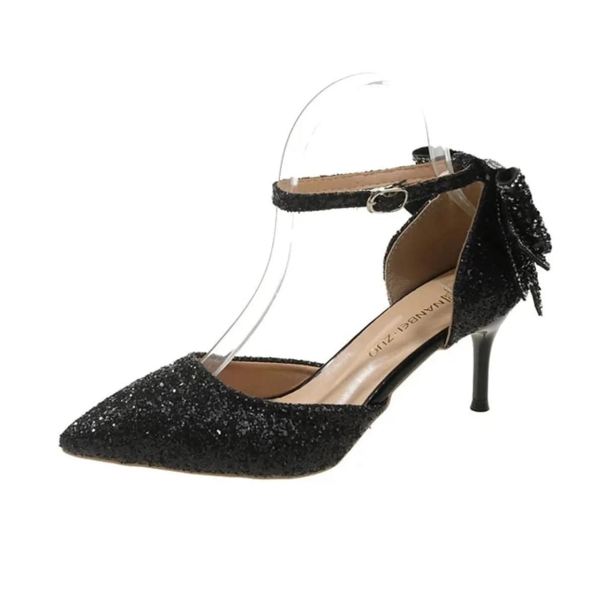 Scarpe da donna Argento Calzature estive da donna Scarpe da sposa con strass Punta a punta Tacco super alto Diamante
